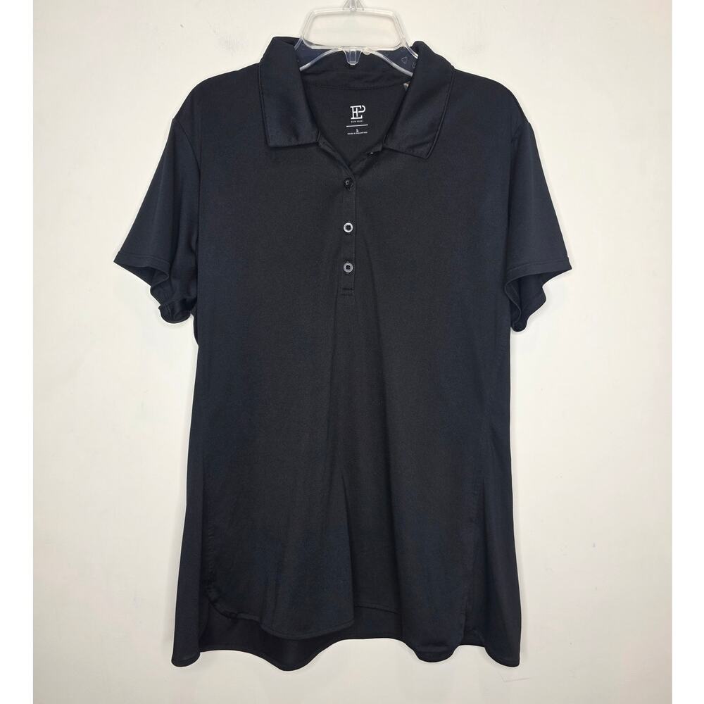 EP Pro black short sleeve polo shirt - large - golf pickleball tennis